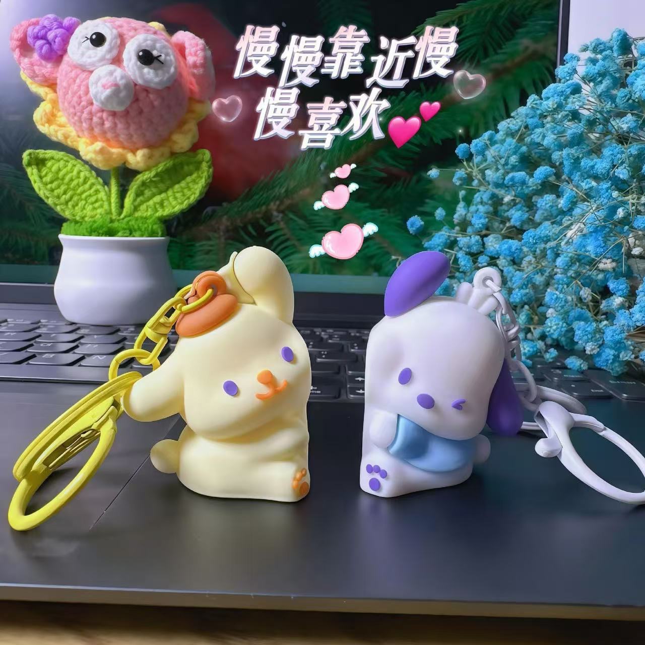 Pudding de succión magnética Paco Paco de dibujos animados mochila escolar colgante nuevo cachorro pegatinas pareja lindo llavero regalo