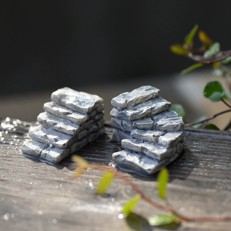 Мох Микро Пейзаж Украшения Каменные Ступени Дорожные Ступени Маленькая Лестница Тропа Лестница Ремесла из Моха Смола Маятник