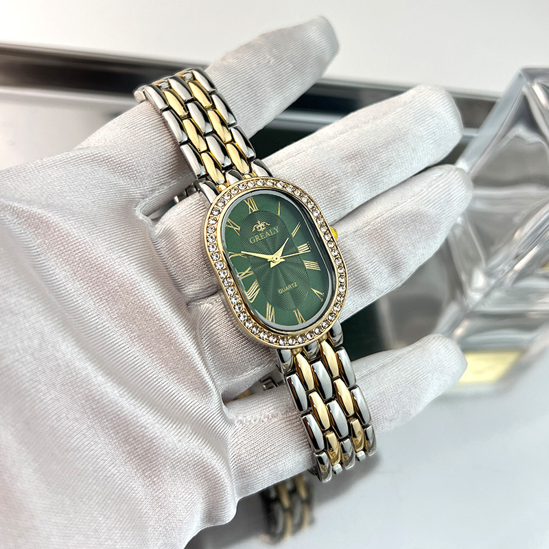 50g Weight Ordinary Glass Mirror Material Alloy Strap Material Watch Classification Pointer Display Type Jewelry Buckle Buckle Style Oval Dial Shape Daily Occasion Quartz Movement Geometric Pattern Women's Gender Simple Style Style Simple Style Geometric Jewelry Buckle Quartz Women's Watches 7