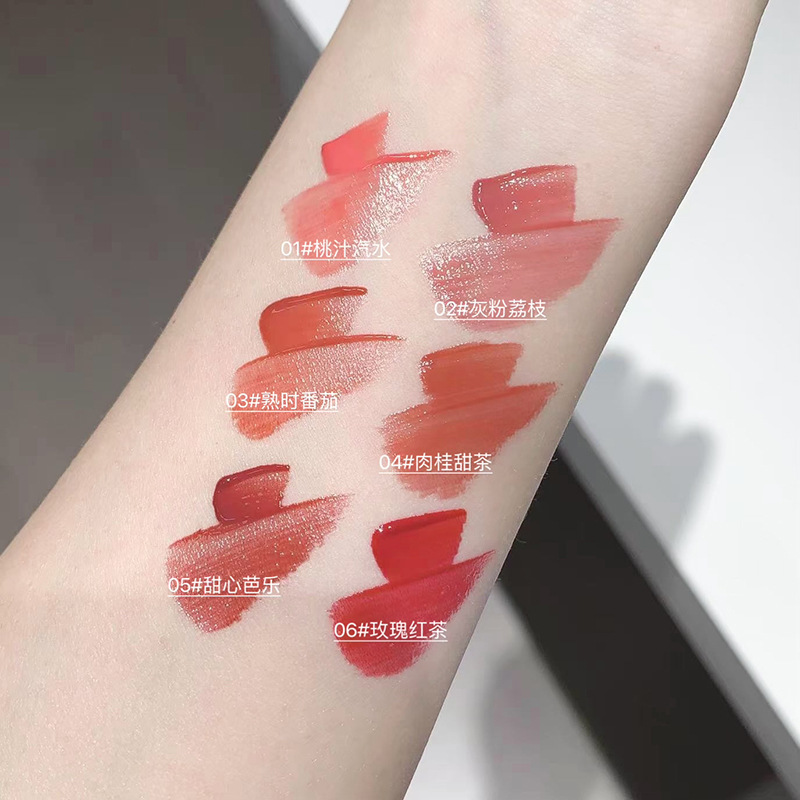 Gegebear Crystal Dudu Water Light Lip Glaze para sostener el maquillaje, no es fácil de desvanecer, espejo blanco, esmalte de labios, lápiz labial, brillo de labios transfronterizo