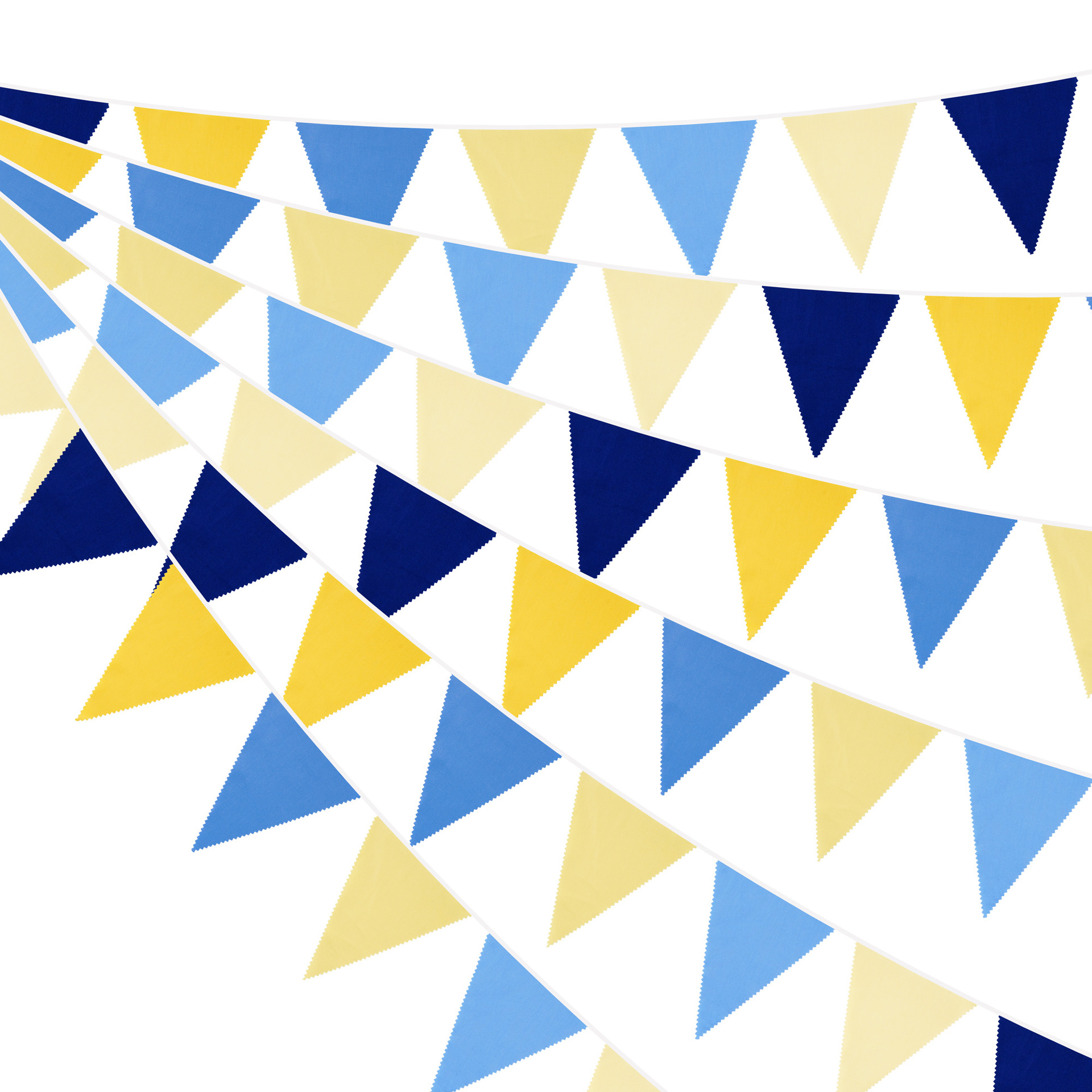 12 Meter 42 Stücke bunte Blumenwellen-Einzelschicht-Baumwolldreiecksflagge Geburtstagsflagge Fotohintergrund Western-Hochzeitsflagge_voghion.com