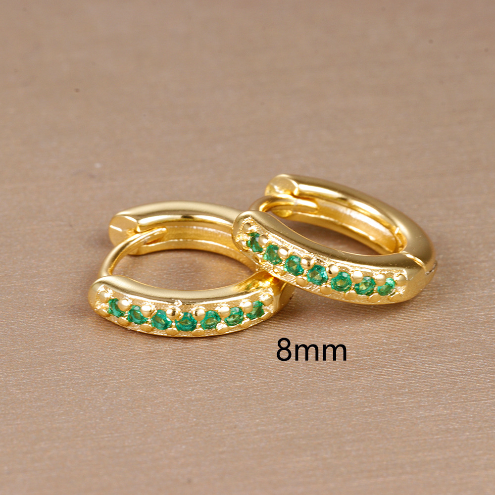 1 Pair Ig Style Simple Style Geometric Plating Inlay Copper Zircon Earrings display picture 9