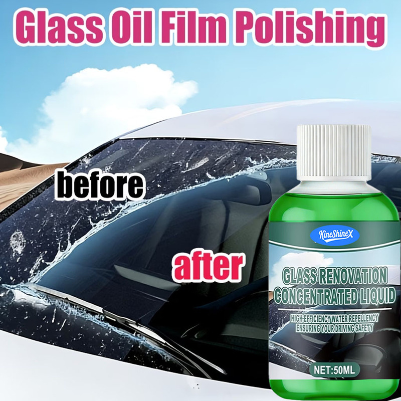 Kineshinex Car Concentrated Glass Cleaner for Removing Dirt, Oil Film, Water Stains, and Bird Droppings, Suitable for All Seasons Kineshinex Car Concentrated Glass Cleaner for Removing Dirt, Oil Film, Water Stains, and Bird Droppings, Suitable for All Seasons