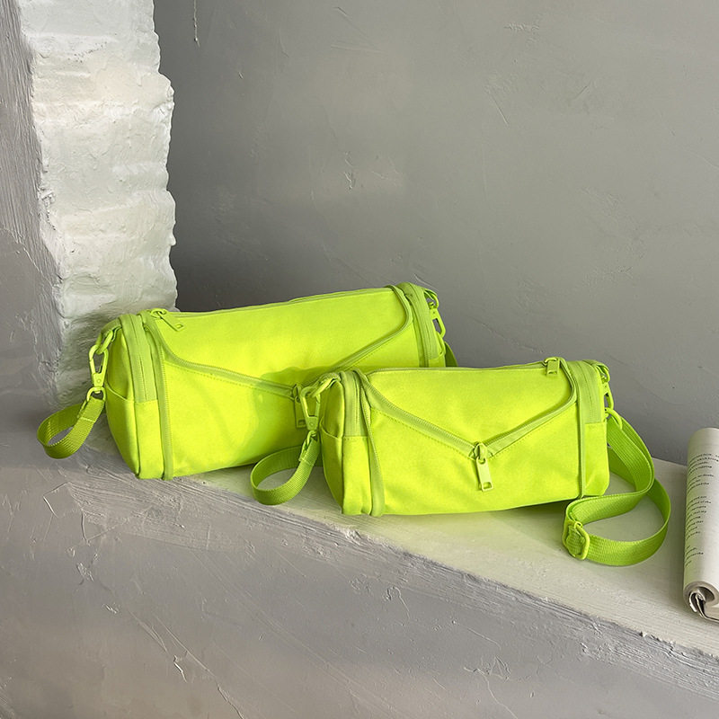 Túi đeo chéo nữ cỡ lớn thiết kế tối giản phong cách Hàn Quốc, chất liệu nylon nhẹ, nhiều ngăn tiện dụng — Cây trumpet xanh, Hồng Trumpet, Màu cà phê Trumpet, Trumpet xanh đậm chi tiết 15