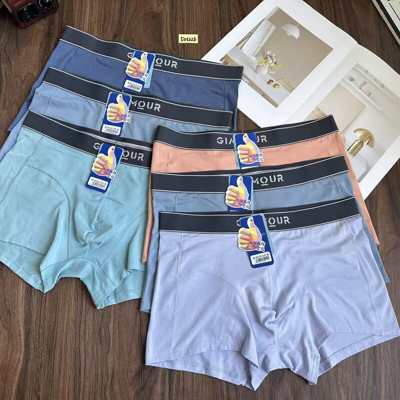 501226 # Affordable Price, 60-Count Rc Cotton Simple Solid Color Lettered Men's Boxer Briefs, Brand Surplus Stock