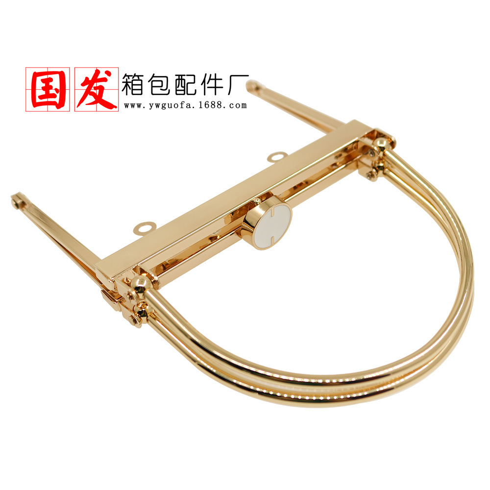 [Tener agujeros de tornillo] 12cm pie de anclaje doble mano de goteo de pegamento tapa agujero de tornillo oro mano mayorista