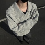 2026秋季杭州四季青圆领长袖青少年运动风宽松型针织衫，男装针织衫/毛衣，星座614