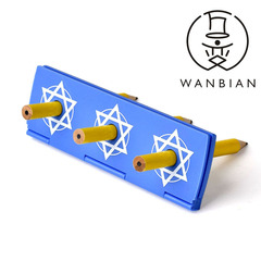 Lead pencil with three holes, three pencils with holes, three pencils with coins, cross through miracles, new and unique magic toy, direct sale from manufacturer