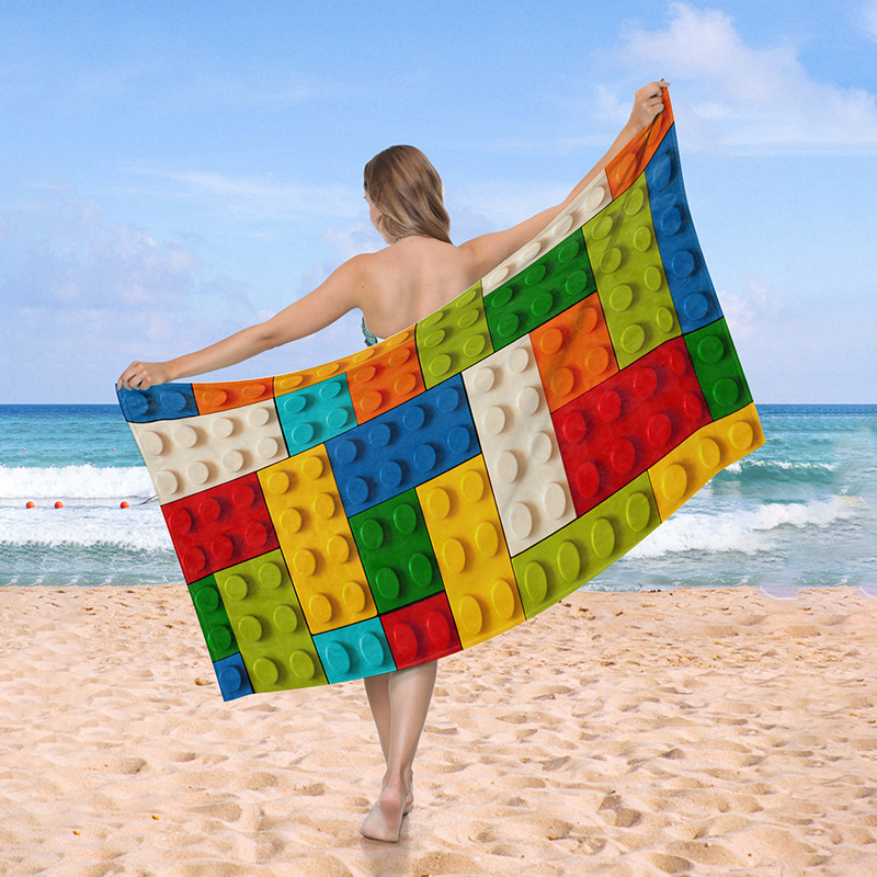 90 * 180 toallas de playa de sudor de playa personalizadas microfibra absorción de agua rápida secado pelo de playa