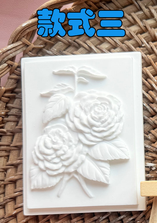 Adorno de Yeso en Relieve Floral DIY para Pintar y Decoración