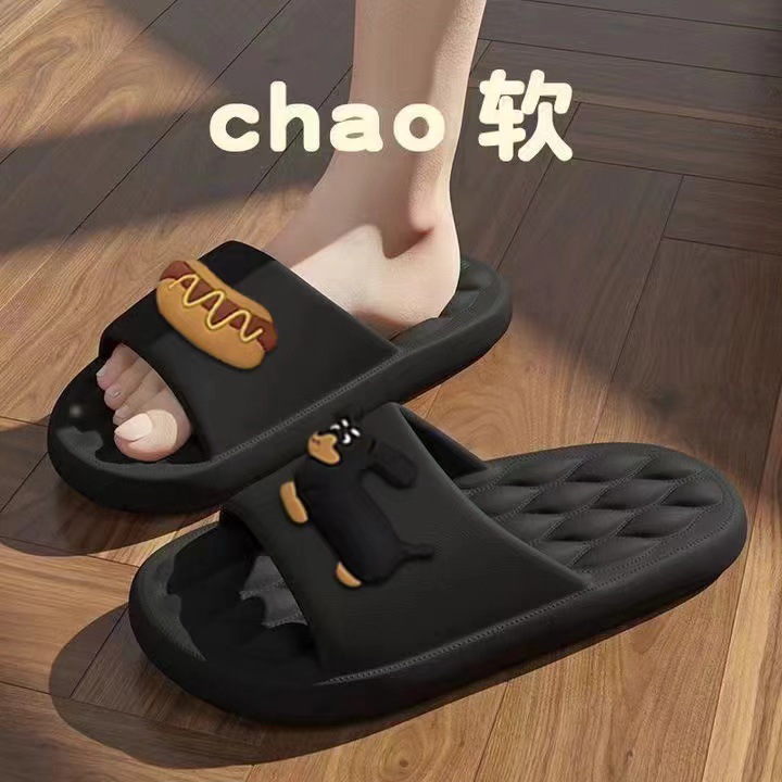 Zapatillas caseras de alta calidad para mujeres de dibujos animados perros pareja baño interior antideslizante sandalias de masaje para niños