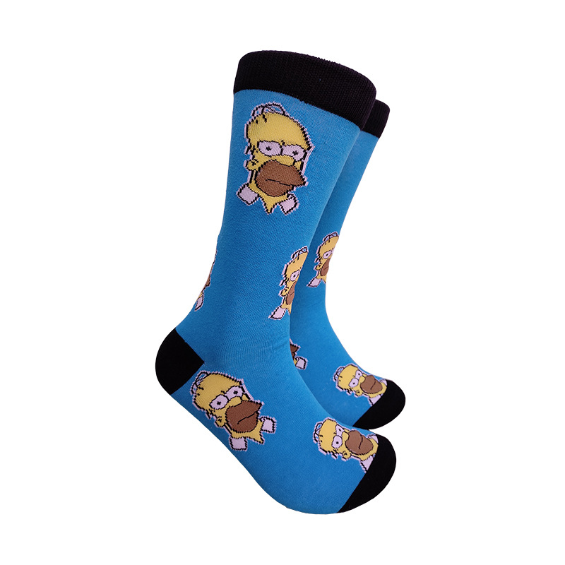 Calcetines de media pantorrilla a la moda con diseño de dibujos animados, creativos y personalizados, de algodón jacquard, de Suri Knitting, suministro transfronterizo.