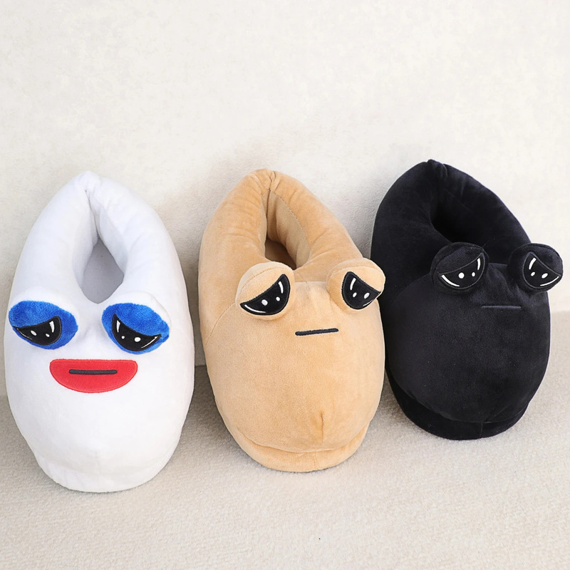Hot Selling My Pet Alien Plush Slippers Snail Doll Cute Siamese Cat Home Cotton Slippers Wholesale