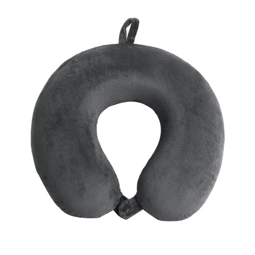 Solid color U-shaped pillow wholesale neck pillow crystal super soft slow rebound memory foam neck pillow travel pillow airplane pillow U-shaped pillow