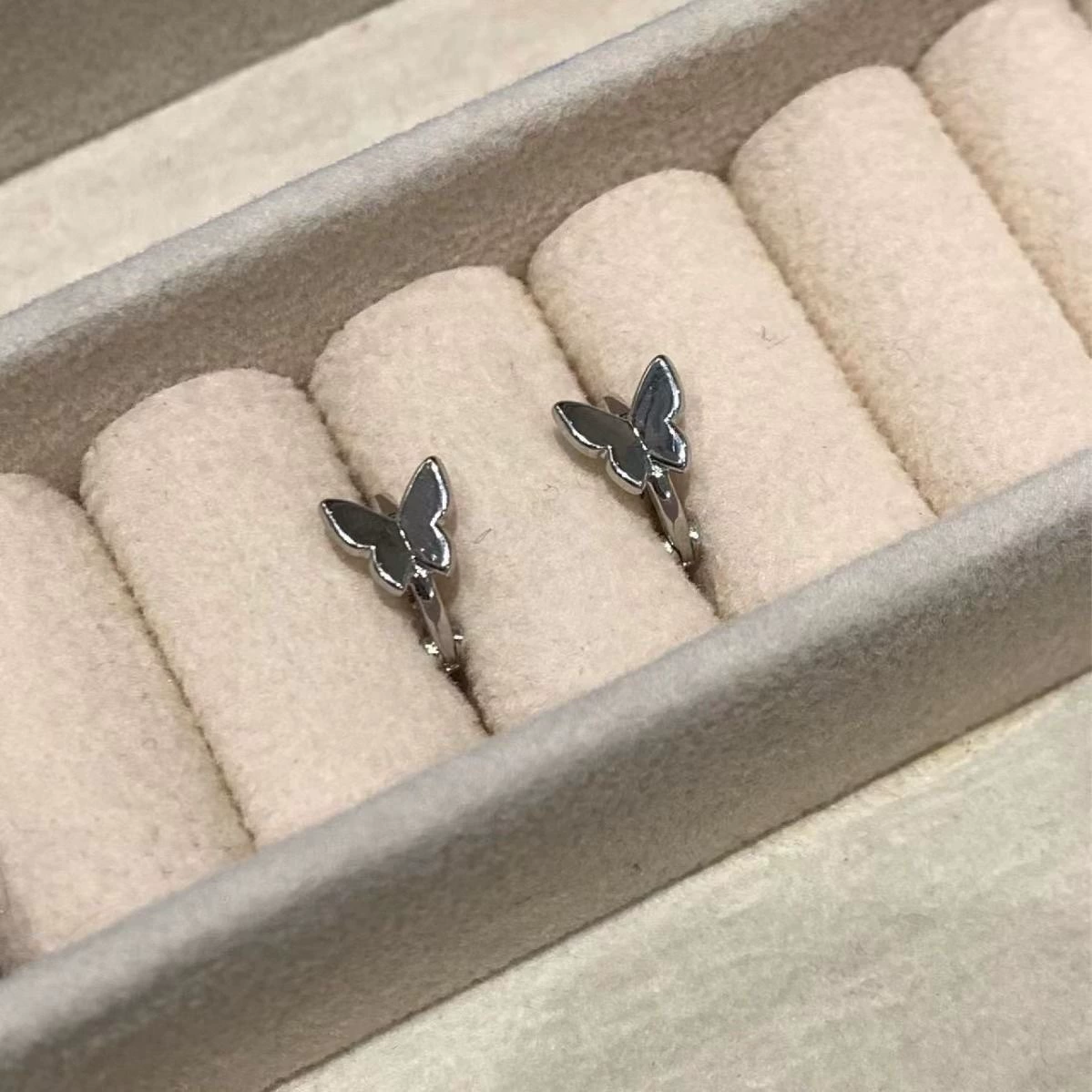 Small design brand earrings, silver 925 sample, high-quality style