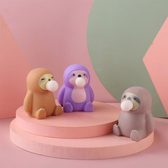 Viral cute sloth bubble popping stress relief toy TPR soft gel stress relief emotional relief squeezing bubbles