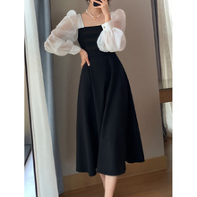 G 47257 Hepburn style retro A-line dress �ձ��縴�� A ��ȹŷ