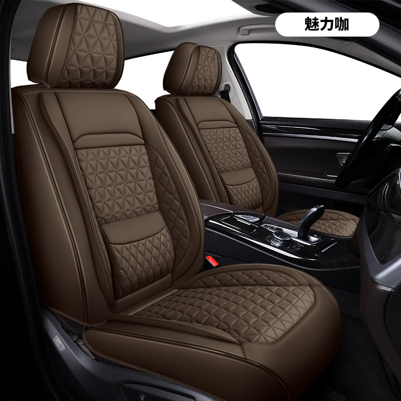 Four-Season Universal Car Seat Covers for Five-Seater Cars, Luxury Seat Covers, Breathable Linen Car Seat Cushions, Decorative Pads
