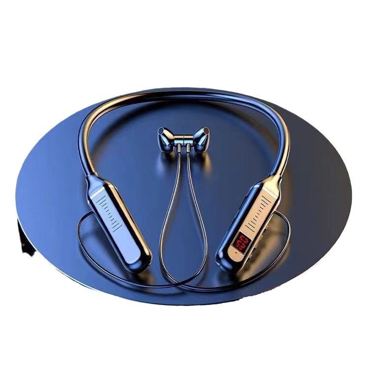 スポーツに適した首掛けワイヤレス Bluetooth ヘッドセット、立体ノイズリダクション、デジタル ディスプレイ、超長時間スタンバイ、クロスボーダー首掛けヘッドセット|undefined