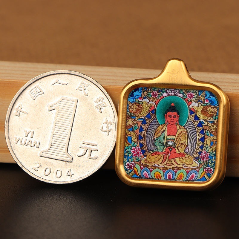Kaifeng mini colgante Tangka Huang Zakilam tibetano joyería collar de marca budista ventas calientes