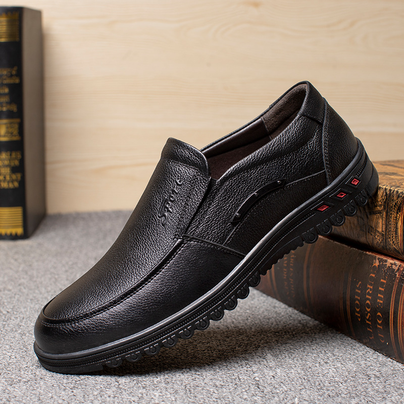 Leather men's shoes, comfortable, breath...