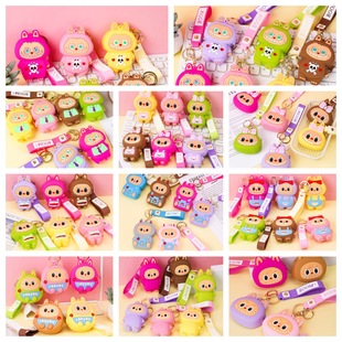 Cross-Border New Children's Silicone Labubu Cartoon Bag Cross-Body Coin Purse Bag Storage Bag Pendant Gift Wallet