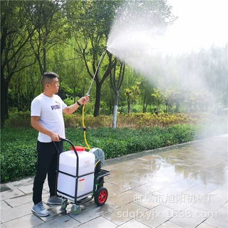 60升推车式喷雾器双泵双开关电动高压打药机小区杀虫绿化喷洒机