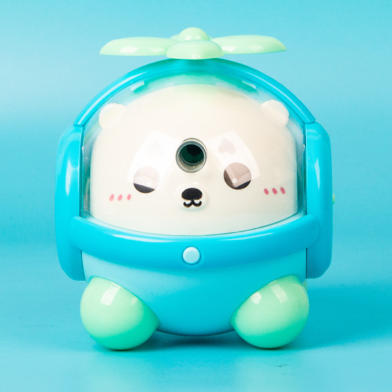 Helicóptero creativo bolígrafo de escritorio juguetes estudiantes aprendiendo papelería mano afiladora bolígrafo cuchillo