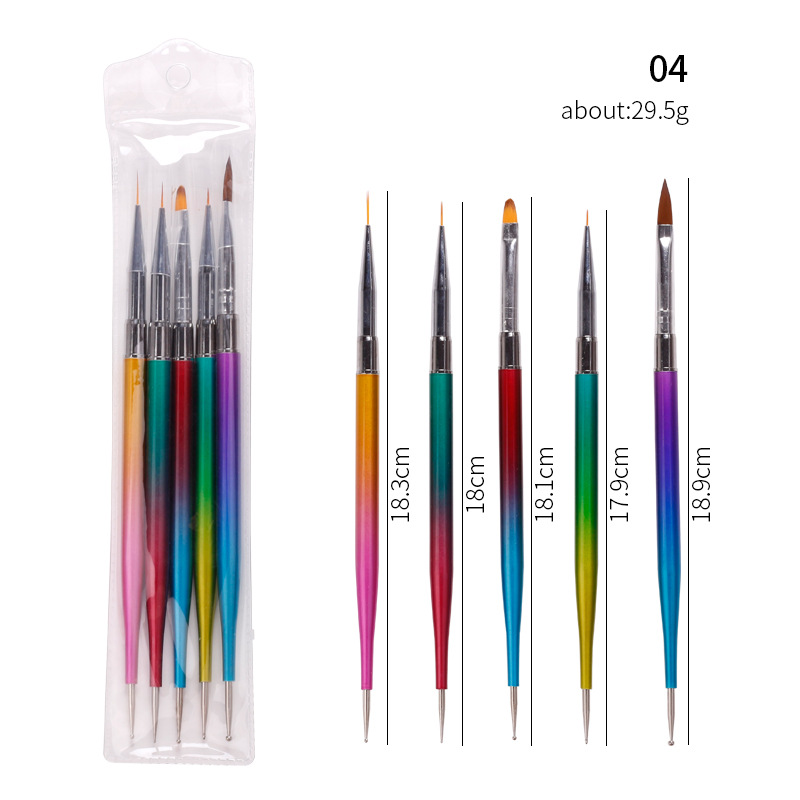 Herramienta transfronteriza de la pluma del arte del clavo punto de doble cabeza taladro pluma de dibujo uñas de cristal tallado fototerapia pintura traje de la pluma