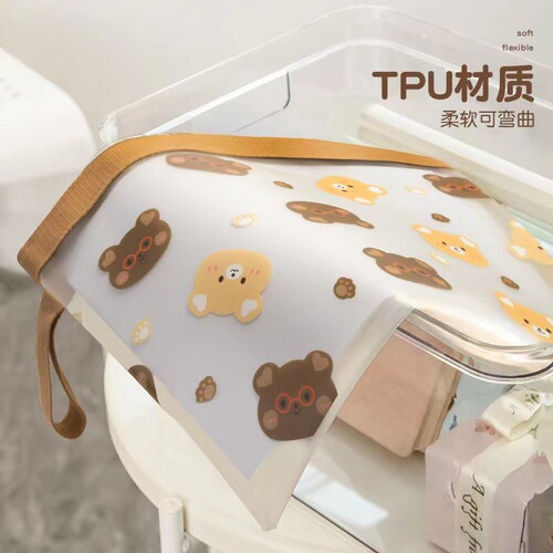 Nuannuan Bear File Bag Student Subject Classification Bag Large Capacity Information Bag A5 Test Paper Storage Bag A4 Homework Bag