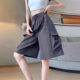 American-style plus size Tooling Shorts Women's Summer Thin Straight Loose Pink Casual Mid-length Pants Wide-leg Five-point Sports Pants
