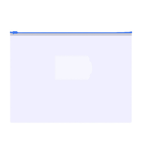 Wholesale file bag a4 transparent file storage pvc zipper with label thickened side bag printing logo