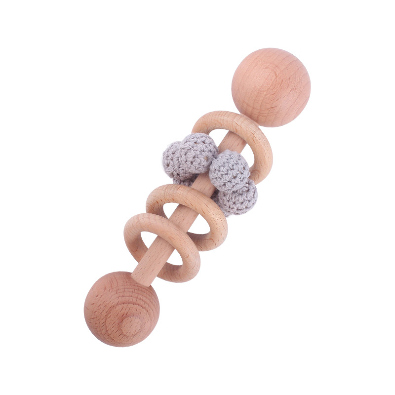New Beech juguete de los niños mordedor ejercicio infantil bebé bola lana sonajero interactivo educativo teether stick