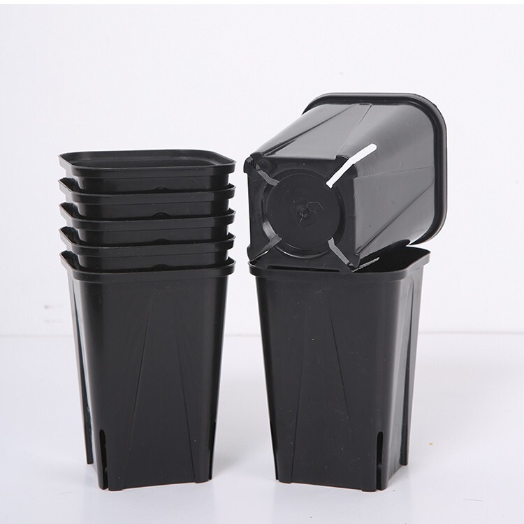 Plastic Small Black Square Fleshy Planting Vientiane Flower Pot Square Seedling Cup Root Control Thick New Environmentally Friendly Sunscreen New Style