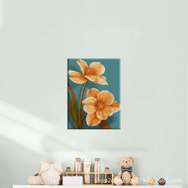40*50 оптовая DIY дистанционная цифровая масляная живопись вручную заполненная акриловая горяче-стиль декоративный пейзаж цветочное заполнение декоративная живопись