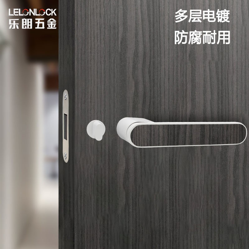 Cerradura de puerta ecológica minimalista italiana aleación de zinc manija puede personalizar el conjunto completo de cerradura de madera de absorción magnética universal