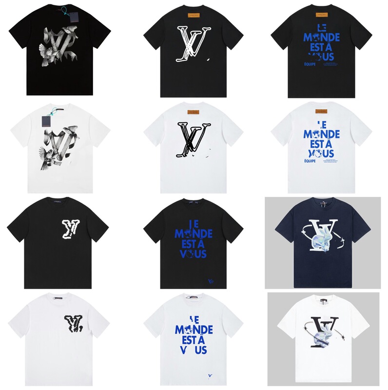 26 Correct High-End Version of Lv Short-Sleeve New Collection Classic Logo Series Casual Loose T-Shirt for Men and Women 26 Correct High-End Version of Lv Short-Sleeve New Collection Classic Logo Series Casual Loose T-Shirt for Men and Women