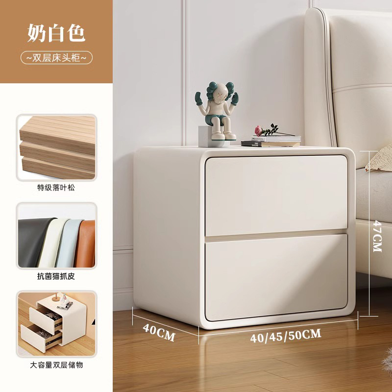 Tabernita de cabecera del dormitorio armario de almacenamiento doméstico pequeño 2025 nuevo estilo francés crema cama de aire armario estante