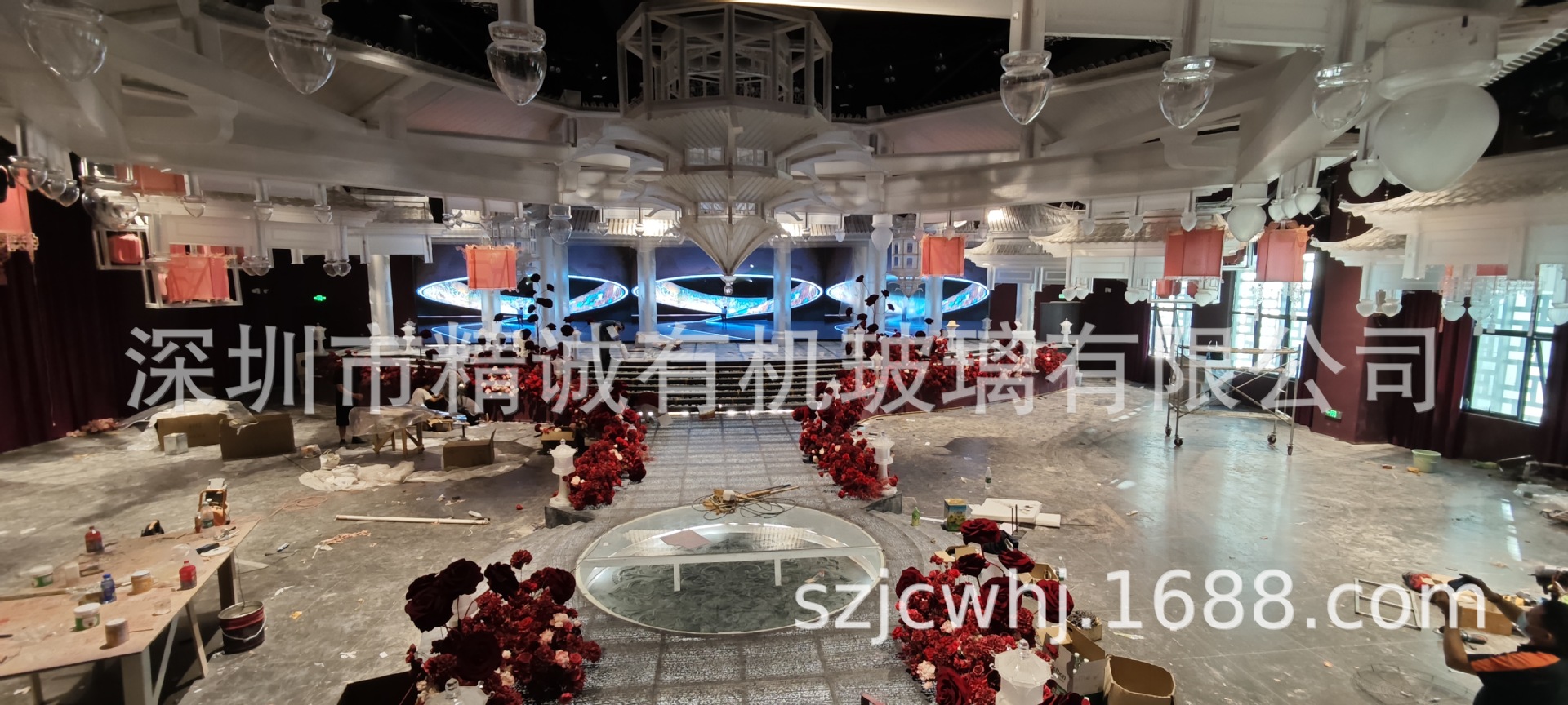 亚克力景观凉亭 亚克力装置可吊装 可摆件 亚克力屋檐设计