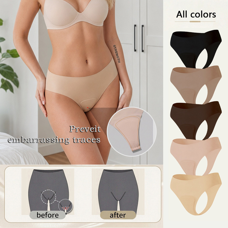 Cross-border anti-embarrassment seamless women's panties, no visible Y-line in the crotch area, anti-camel toe yoga sports thong Cross-border anti-embarrassment seamless women's panties, no visible Y-line in the crotch area, anti-camel toe yoga sports thong