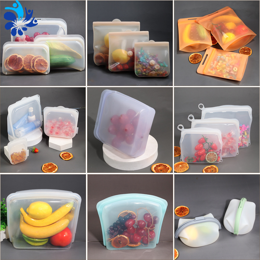 Household department store silicone preservation bag translucent sealed bag food grade silicone kitchen food food storage bag