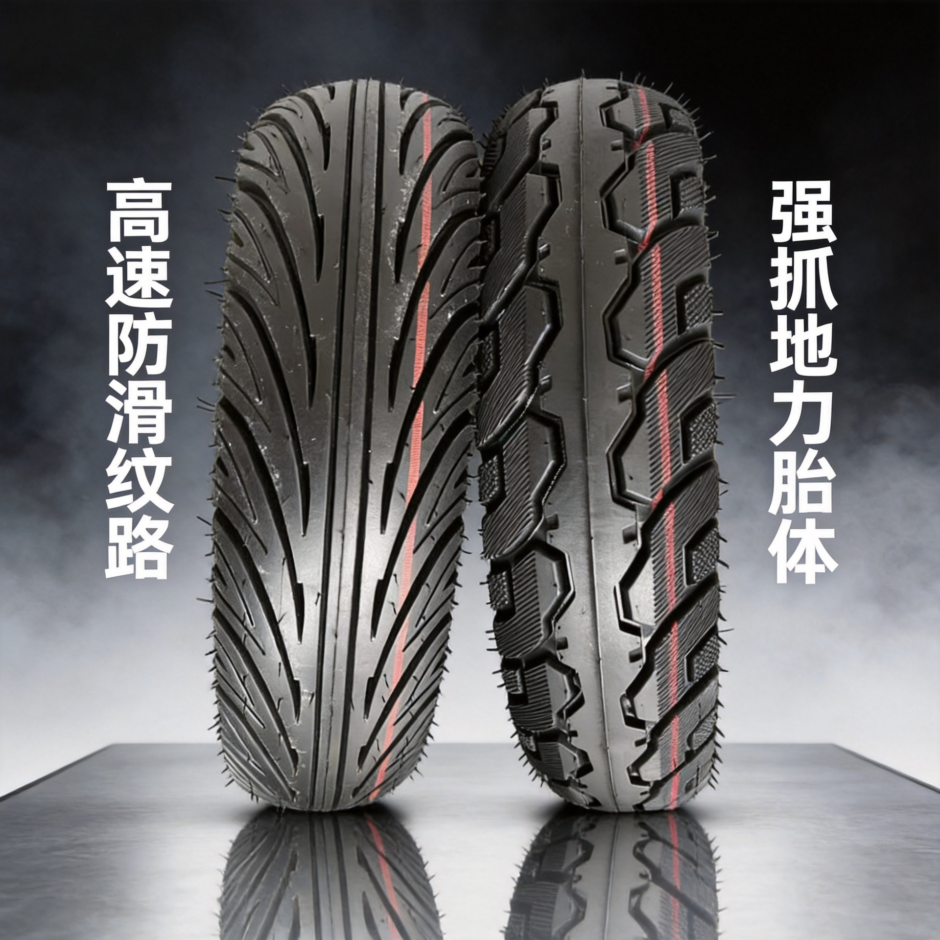 Vacuum Tire Electric Vehicle Tire 14/2.50/3.00-10, Various Models, Universal for Motorcycles, Anti-Slip for Electric Bikes