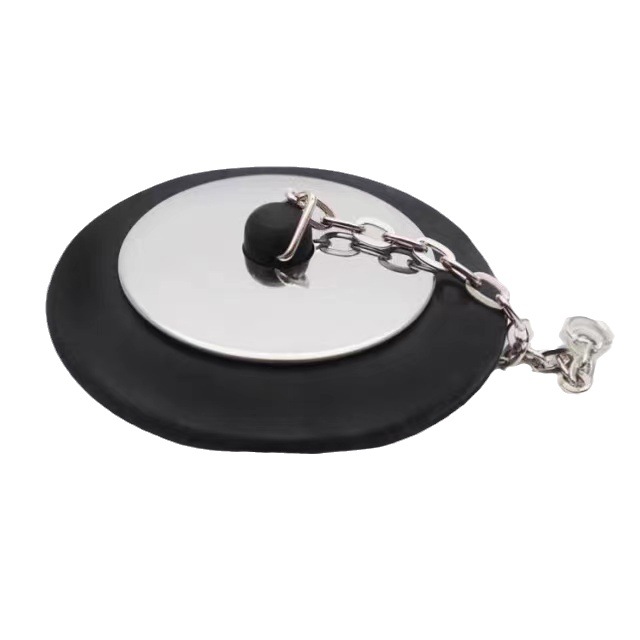 Cocina baño desodorante fregadero enchufe agujero bloqueo cubierta de goma con cadena lavabo bañera enchufe fuente fábrica directa del pelo