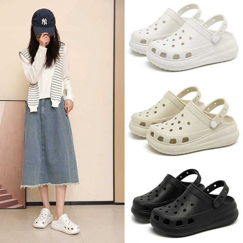 Трансграничные экспортные универсальные пышные сабо для женщин, новые толстые подошвы, увеличенные 25 лет, новый универсальный производитель, дропшиппинг