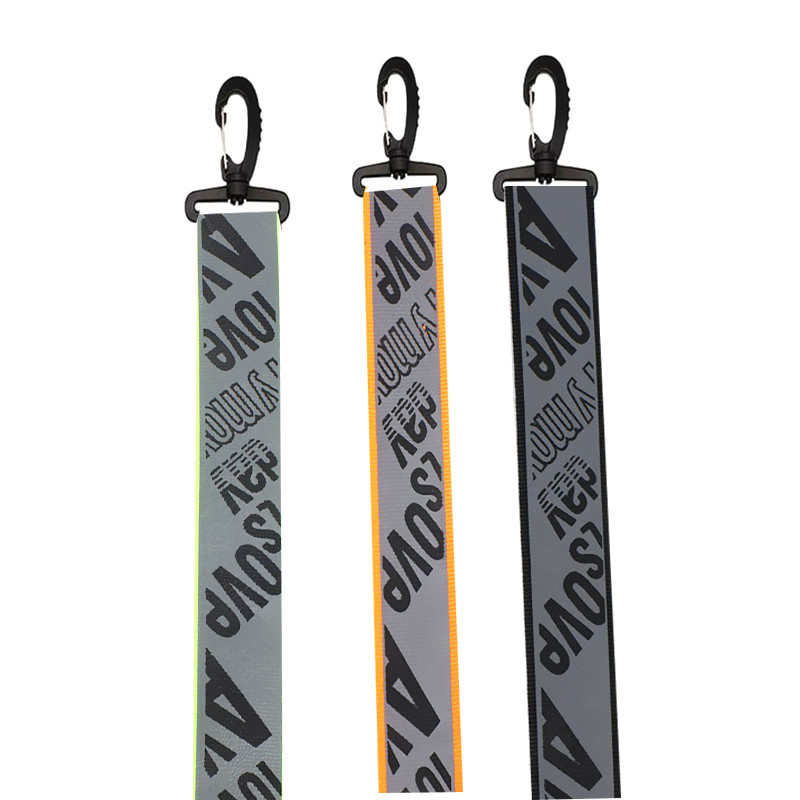 反光织带挂件英文字母夜光带反光带警示反光带背包夜跑安全挂饰品