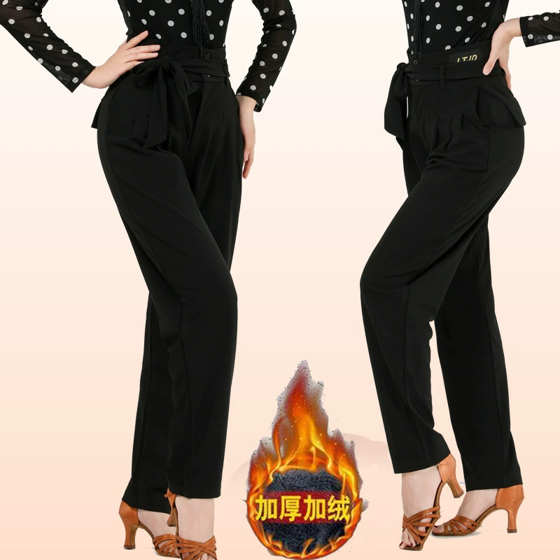 Осенняя и зимняя танцевальная команда Jet Ba Dance Team Маленькие ноги эластичная талия, высокая талия и бархат