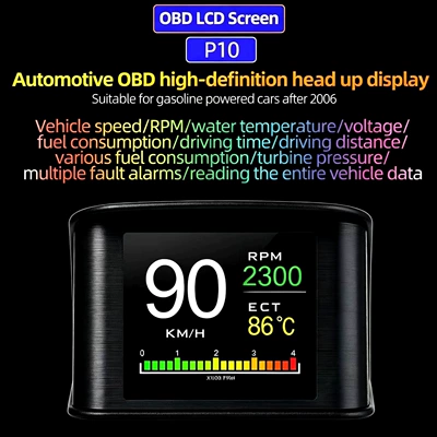 Cross-border HUD head-up display, Vehicle HUD - p10-obd-lcd-screen-multifunctional-hud
