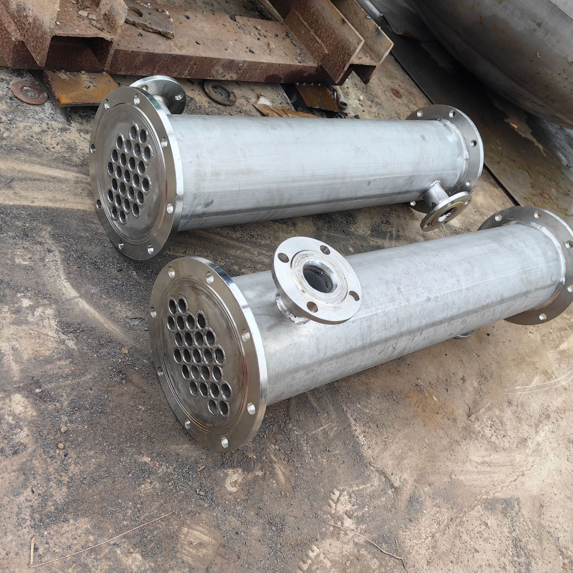 二手换热器冷凝器管式现货20平方列管式冷凝器二手钛材冷凝器