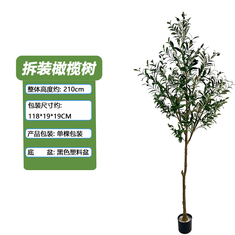 Simulación Olive Tree Bonsai Proyecto de ecologización Paisaje Interior Decoración de olivos falsos Decoración de sala de estar Bonsai Desmontaje