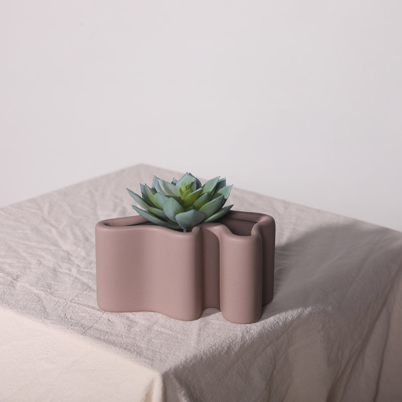 Nordic moderno ins Morandi florero arreglo de flores decoración geométrica abstracta decoración de entrada de escritorio florero